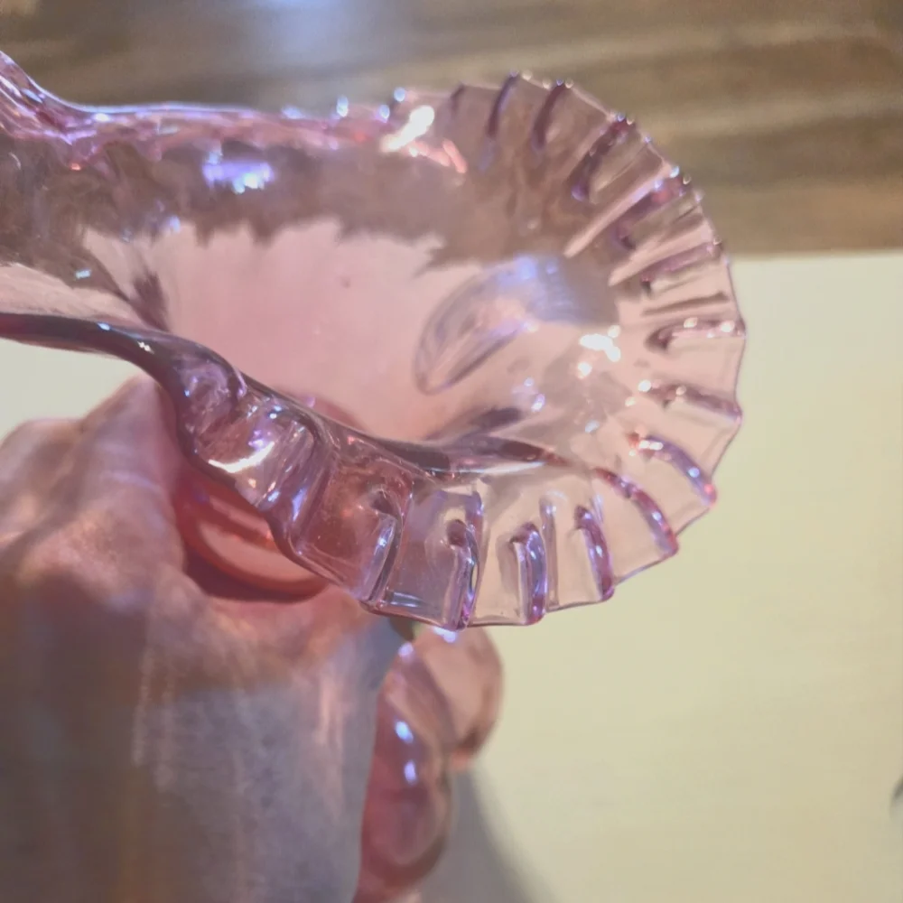 Vintage Fenton Cranberry 8" Melon Pitcher - Picture 10 of 11